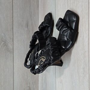 Sam Edelman Women Marlena Leather Heels Square Toe Sandals Shoes Sz 6.5M